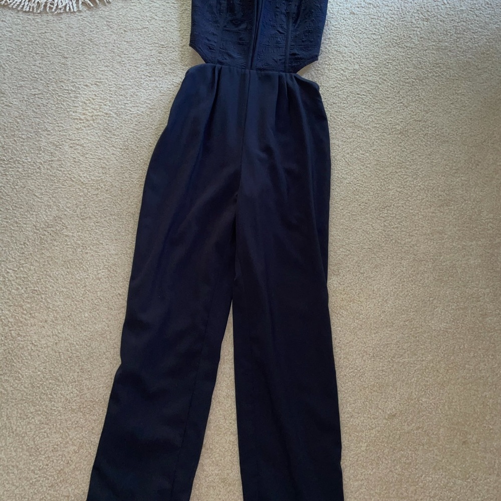 H&M Divided Corset Black Cutout Pant Jumpsuit